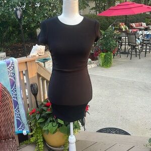 Black dress. Garage brand.  size small. Knitted/cotton material